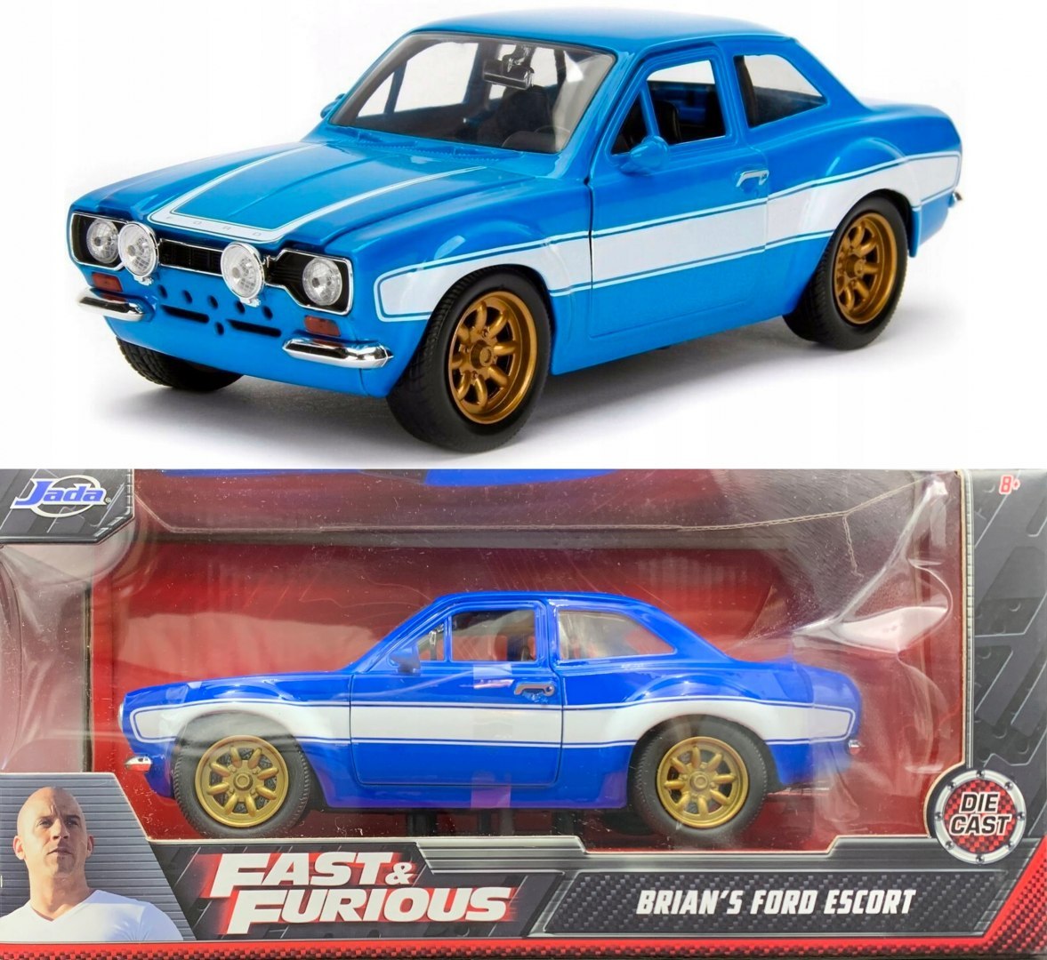 Jada - Fast & Furious Ford Escort 1974, 253203024, + 8 Anni, Scala 1:24 :  : Giochi e giocattoli